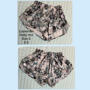 Like New- Lululemon Hotty Hot- Size 0 - 2.5 inch length